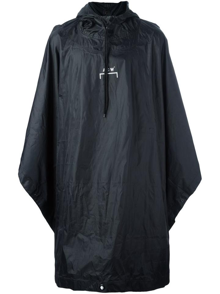 A-cold-wall* Oversized Raincoat, Men's, Black, Nylon