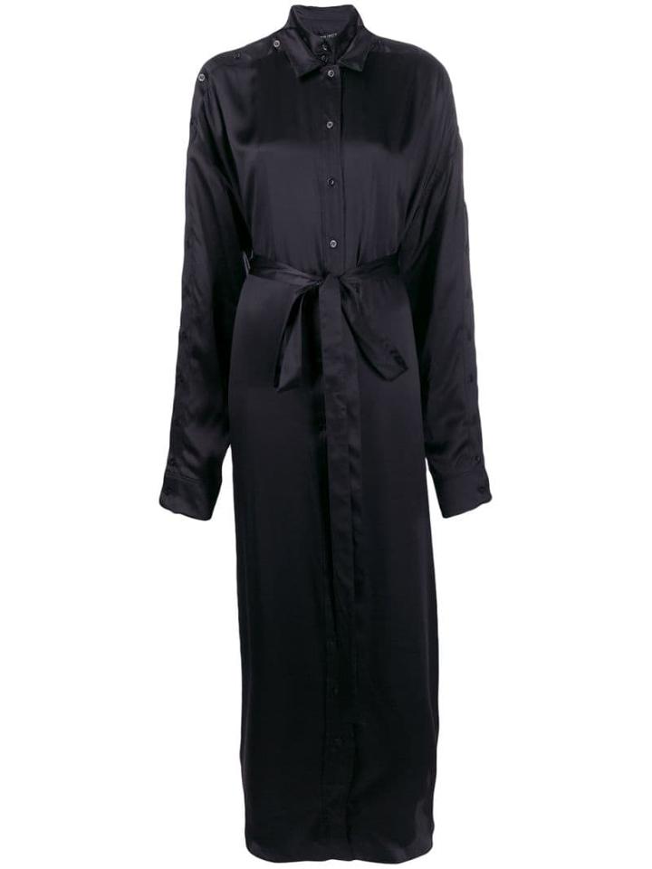 Y/project Tie Waist Shirt Dress - Black