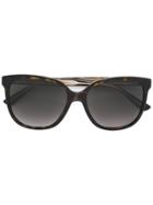 Gucci Eyewear Cat Eye Frame Sunglasses - Brown