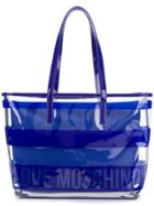 Love Moschino Clear Logo Shoulder Bag - Blue
