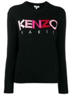 Kenzo Ombré Logo Embroidered Jumper - Black