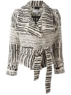 Iro Belted Jacket, Women's, Size: 38, Nude/neutrals, Cotton/acrylic/polyester/viscose