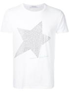 Education From Youngmachines Studded Star T-shirt, Men's, Size: 3, White, Cotton