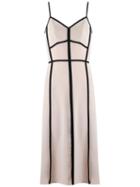 Reinaldo Lourenço - Panelled Midi Dress - Women - Polyester - 44, Nude/neutrals, Polyester