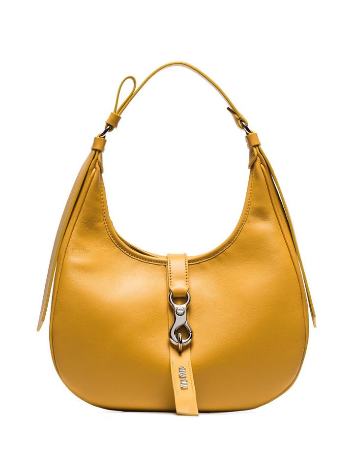 Miu Miu Hobo Leather Shoulder Bag - Yellow