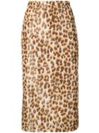 Rochas Leopard-print Pencil Skirt - Neutrals