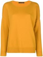 Incentive! Cashmere Round Neck Jumper - Yellow & Orange