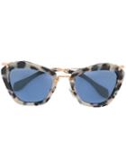 Miu Miu Eyewear 'limited Collection' Sunglasses, Women's, Grey, Acetate/metal