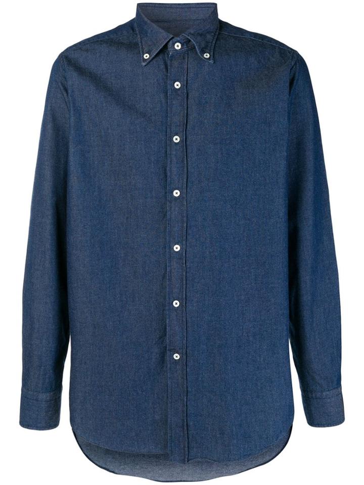 Mp Massimo Piombo Classic Denim Shirt - Blue