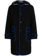 Givenchy Contrast Trim Parka Coat - Black