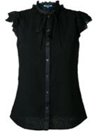 Guild Prime Ruffled Lace Button Down Sleeveless Shirt