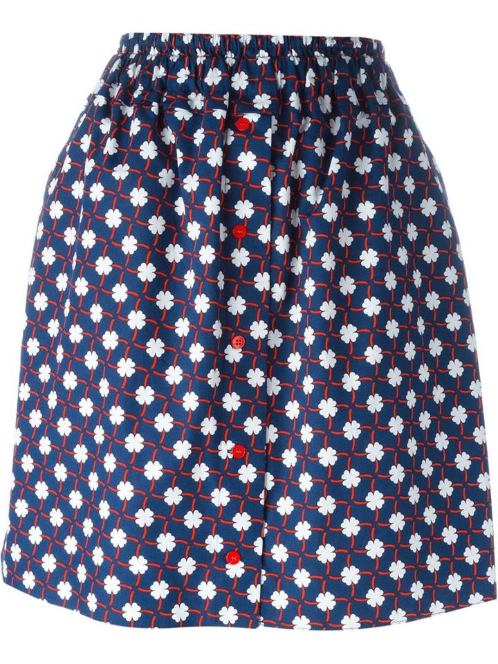 Carven Clover Print Skirt