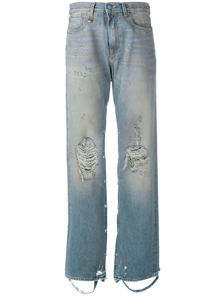 R13 Straight Jeans, Women's, Size: 26, Blue, Cotton/spandex/elastane