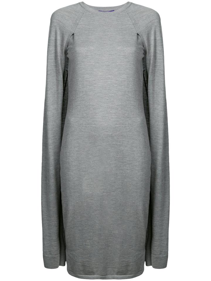 Ralph Lauren Collection Jersey Cape Dress - Grey