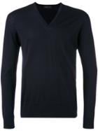 Prada Wool V-neck Sweater - Blue