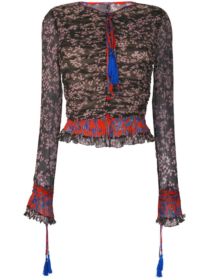 Pascal Millet Gathered Peplum Blouse - Multicolour