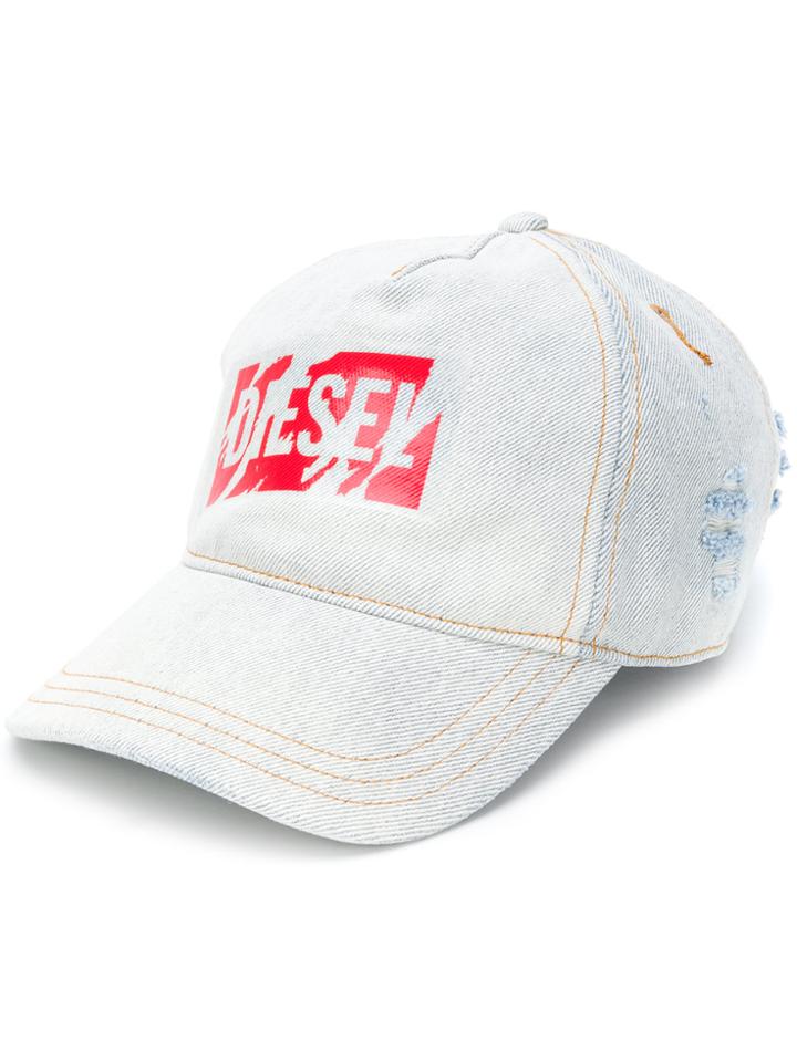 Diesel Denim Logo Cap - Blue