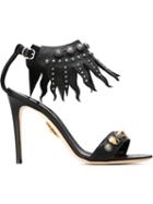 Fausto Puglisi Studded Sandals With Fringe Detail