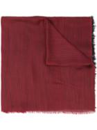 Kenzo 'nagai Eye' Scarf, Women's, Red, Modal/wool