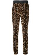 Dolce & Gabbana Leopard Print Leggings - Black
