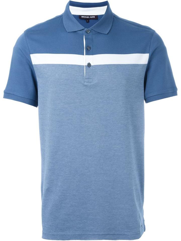 Michael Kors Contrast Panel Polo Shirt