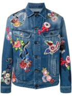 Saint Laurent - Embroidered Denim Jacket - Men - Cotton/polyester - Xs, Blue, Cotton/polyester