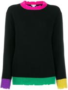 Avant Toi Colour Block Sweater - Black