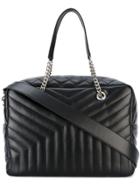 Saint Laurent Large Loulou Monogram Tote Bag - Black