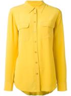 Equipment 'slim' Shirt, Women's, Size: Large, Yellow/orange, Silk