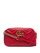 Gucci Small Gg Marmont Matelassé Camera Bag - Red
