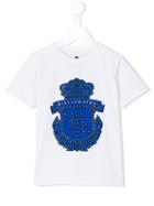 Billionaire Kids - Embellished Logo T-shirt - Kids - Cotton/spandex/elastane - 3 Yrs, White