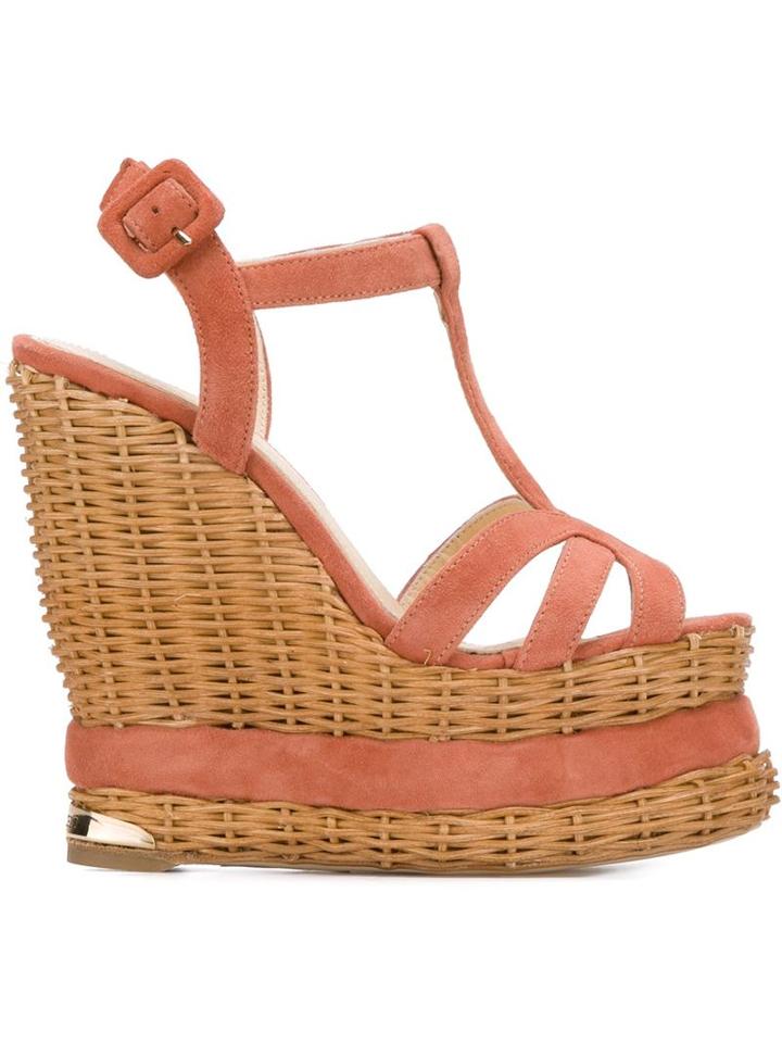 Paloma Barceló Valerie Sandals, Women's, Size: 35, Pink/purple, Suede/leather/raffia