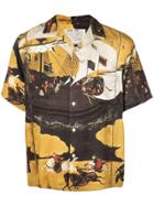 Portuguese Flannel Japan Print Shirt - Yellow