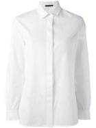 Les Copains Concealed Fastening Shirt, Women's, Size: 48, White, Cotton