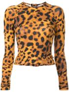 The Upside Leopard Print Wetsuit Top - Brown