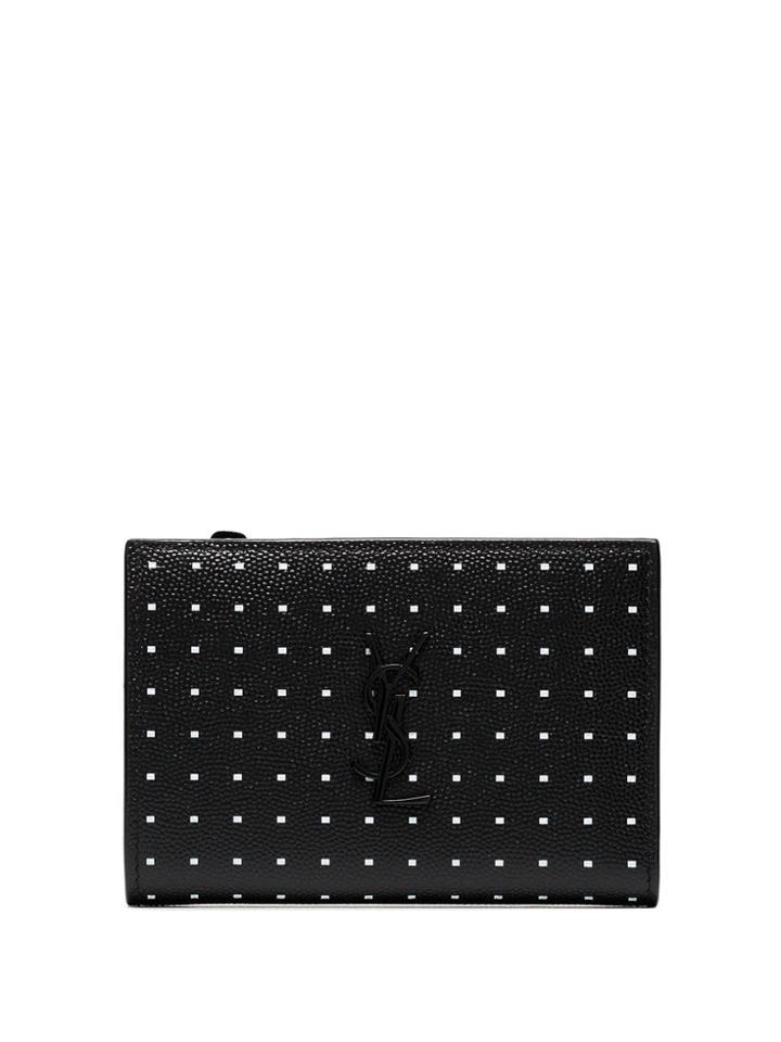 Saint Laurent Micro-square Print Wallet - Black