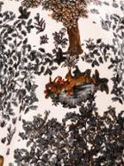 Alberta Ferretti Deer Print Velvet Dress - White
