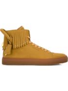 Buscemi 125mm Fringed High-top Sneakers, Men's, Size: 42, Brown, Suede/leather/rubber