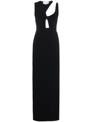 Esteban Cortazar Asymmetric Cut Out Gown - Black