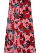 Gucci Poppies Silk Skirt - Pink