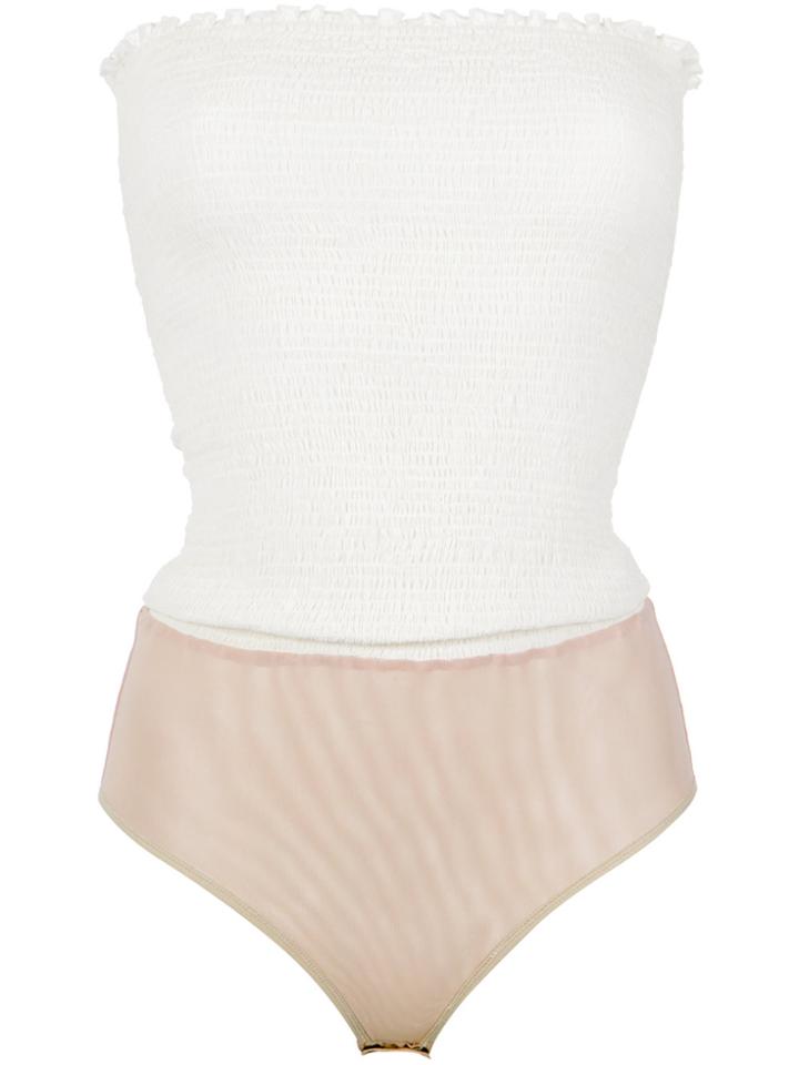Nk Embroidered Bodysuit - Blue