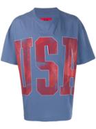 424 Usa Slogan Print T-shirt - Blue