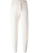 Allude Tapered Track Pants, Women's, Size: Small, White, Cashmere/virgin Wool