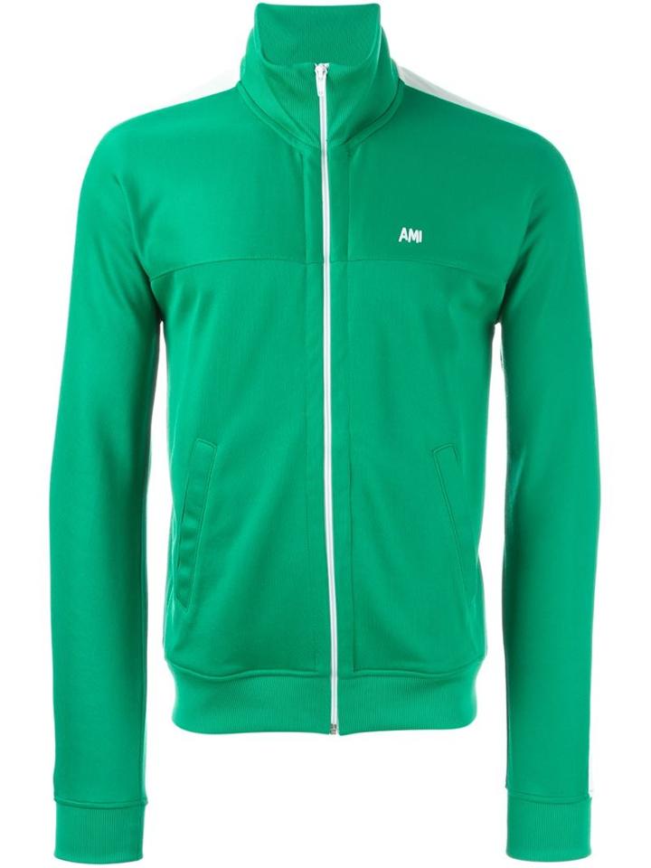 Ami Alexandre Mattiussi Funnel Neck Sweatshirt, Men's, Size: Xxl, Green, Cotton/polyester