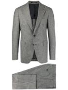 Tagliatore Houndstooth Two-piece Suit - Black