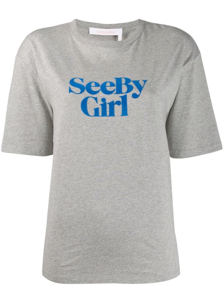 See By Chloé Seeby Girl T-shirt - Grey