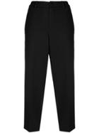 Twin-set High-waisted Crop Trousers - Black
