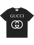 Gucci Oversize T-shirt With Interlocking G - Black