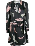 Forte Forte Silk Printed Wrap Dress - Grey