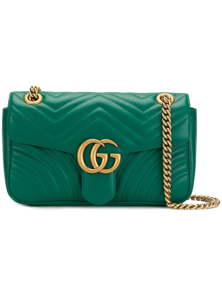 Gucci Gg Marmont Shoulder Bag - Green